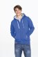 Толстовка мужская на молнии Soul Men 290 с контрастным капюшоном, ярко-синяя