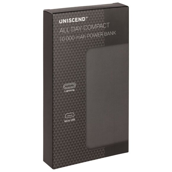 Внешний аккумулятор Uniscend All Day Compact 10000 мАч, черный