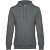Толстовка с капюшоном унисекс King, темно-серый меланж
