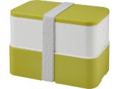 Двухслойный ланчбокс MIYO, лайм/белый Двухслойный ланчбокс MIYO, лайм/белый