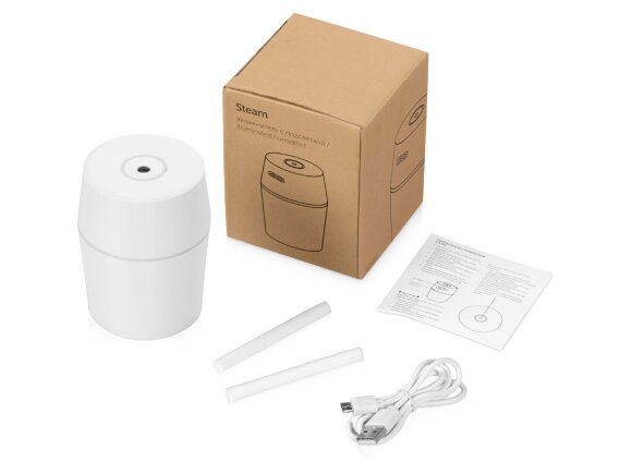 USB Увлажнитель воздуха с подсветкой Steam, белый USB Увлажнитель воздуха с подсветкой Steam, белый