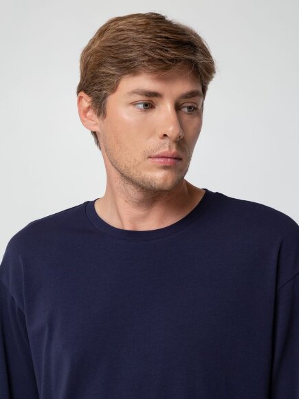 Футболка унисекс оверсайз Street Vibes, темно-синяя Футболка унисекс оверсайз Street Vibes, темно-синяя