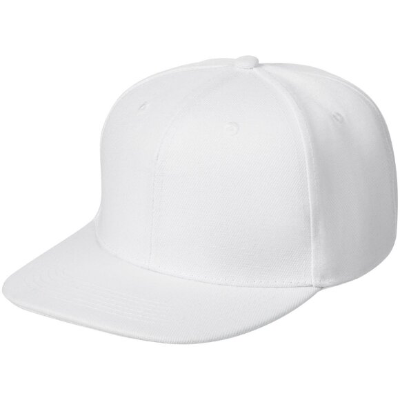 Бейсболка Snapback с прямым козырьком, белая Бейсболка Snapback с прямым козырьком, белая