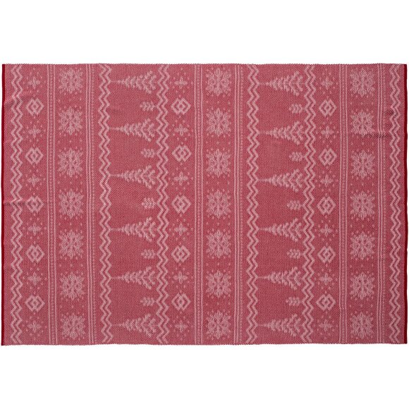 Плед Elnik, красный с молочно-белым