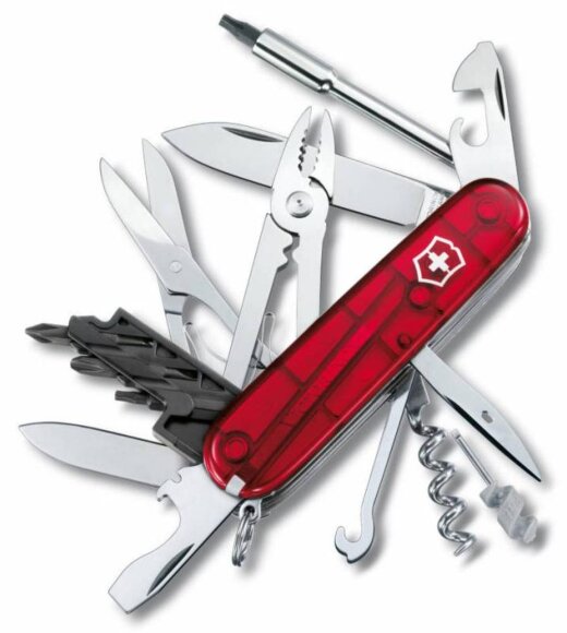 Офицерский нож CyberTool L, прозрачный красный Офицерский нож CyberTool L, прозрачный красный