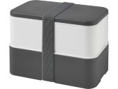Двухслойный ланчбокс MIYO, серый/белый Двухслойный ланчбокс MIYO, серый/белый