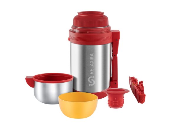 Термос универсальный (для еды и напитков) Relaxika 201, 1000 мл, стальной Термос универсальный (для еды и напитков) Relaxika 201, 1000 мл, стальной