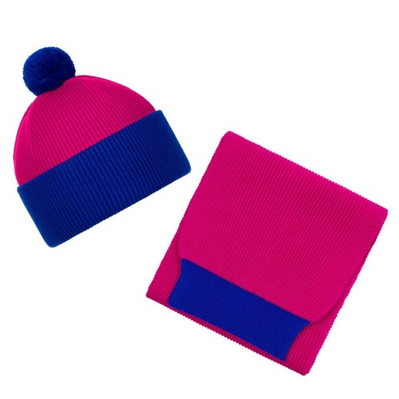 Шапка Snappy, розовая (фуксия) с синим Шапка Snappy, розовая (фуксия) с синим