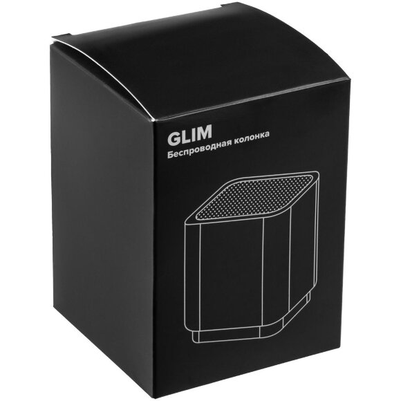 Беспроводная колонка с подсветкой гравировки Glim, белая Беспроводная колонка с подсветкой гравировки Glim, белая