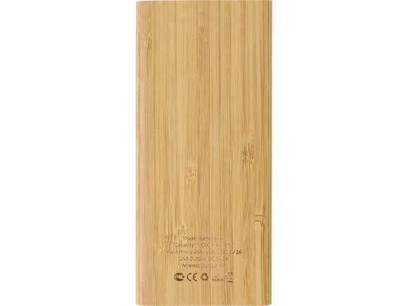 Внешний беспроводной аккумулятор из бамбука Bamboo Air, 10000 mAh