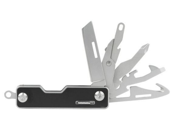 Мультитул-складной Canto 10-в-1 с защитным фиксатором, серебристый/черный