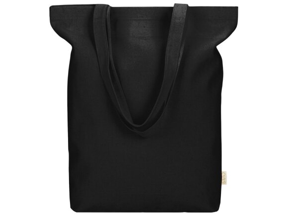 Сумка Fixy из переработанного хлопка с фиксирующей эластичной лентой, черный