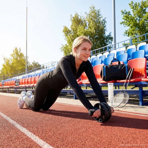 Спортивная сумка Fitnext, черная с синим