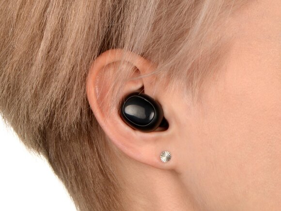 Беспроводные наушники TWS в кейсе Volts. Evolt, черный, пластик Беспроводные наушники TWS в кейсе Volts. Evolt, черный, пластик