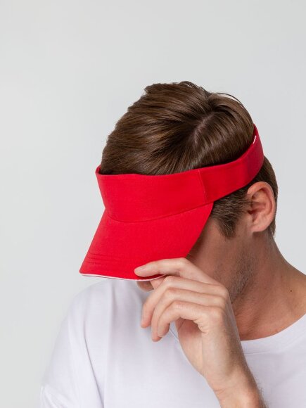 Козырек Active, красный с белым кантом Козырек Active, красный с белым кантом