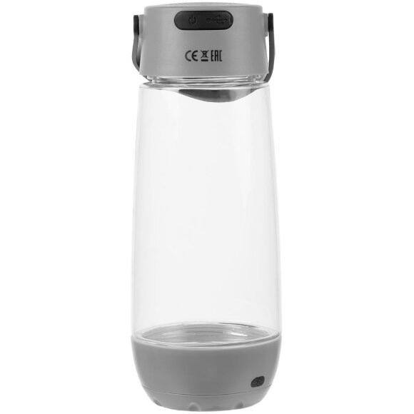 Бутылка для воды Torsta Light с колонкой и светильником, серая Бутылка для воды Torsta Light с колонкой и светильником, серая