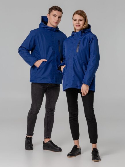 Куртка с подогревом Thermalli Pila, синяя Куртка с подогревом Thermalli Pila, синяя