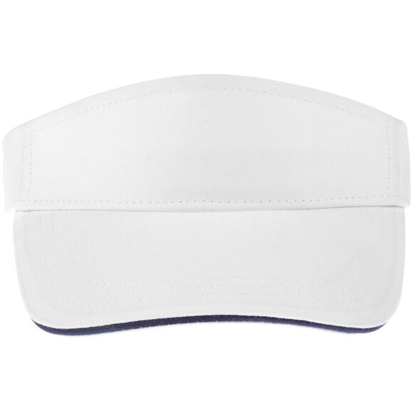 Козырек Active, белый с темно-синим кантом Козырек Active, белый с темно-синим кантом
