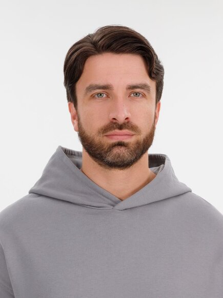 Худи оверсайз унисекс Outshine, серое