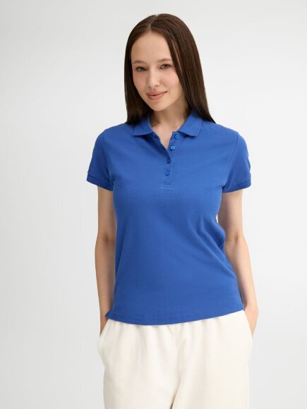 Рубашка поло женская People 210, ярко-синяя (royal) Рубашка поло женская People 210, ярко-синяя (royal)