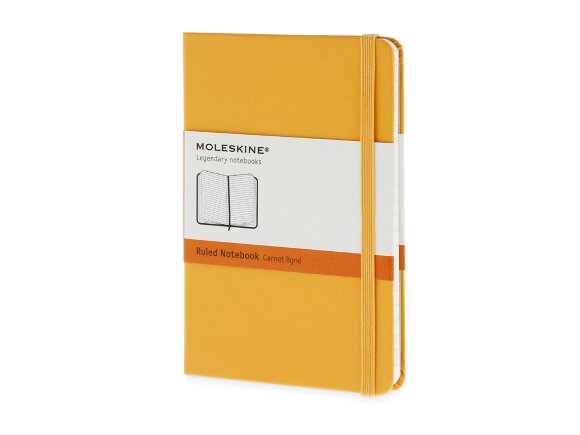 Записная книжка Moleskine Classic (в линейку) в твердой обложке, Pocket (9x14см), оранжевый Записная книжка Moleskine Classic (в линейку) в твердой обложке, Pocket (9x14см), оранжевый