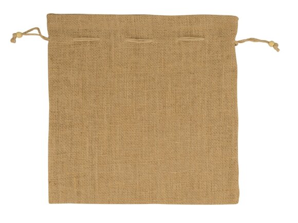 Мешочек подарочный, джут, большой, натуральный