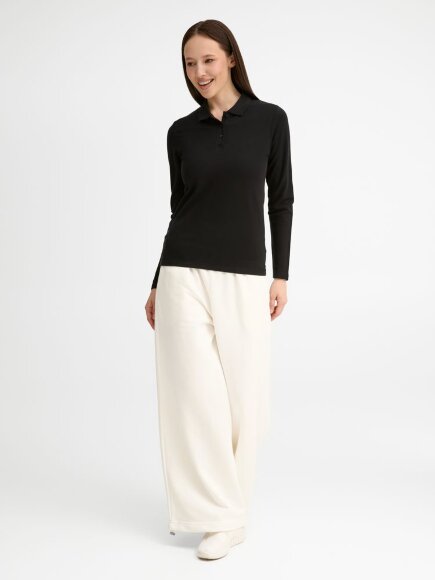 Рубашка поло женская с длинным рукавом Perfect LSL Women, черная