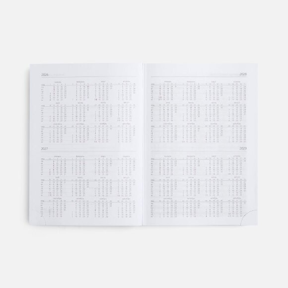 Ежедневник New Nebraska, датированный, красный