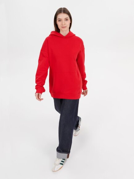 Худи оверсайз унисекс Outshine, красное Худи оверсайз унисекс Outshine, красное