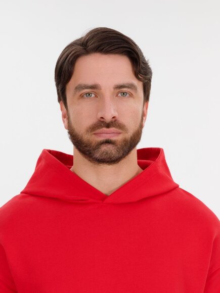 Худи оверсайз унисекс Outshine, красное Худи оверсайз унисекс Outshine, красное