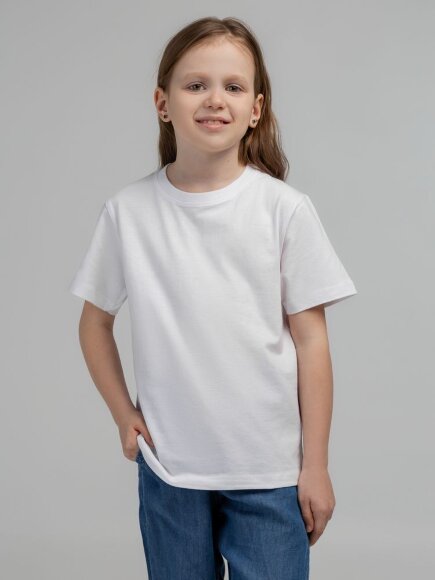 Футболка детская Regent Kids 150, белая Футболка детская Regent Kids 150, белая