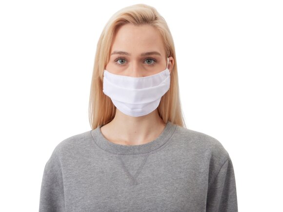 Маска для лица многоразовая для сублимации, размер M-L, белый