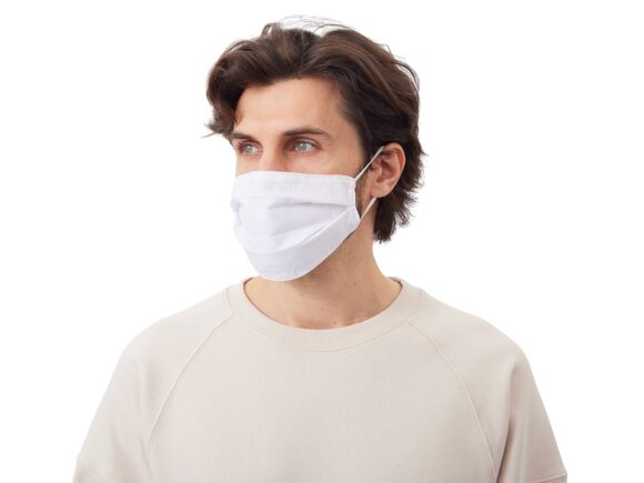 Маска для лица многоразовая для сублимации, размер M-L, белый Маска для лица многоразовая для сублимации, размер M-L, белый