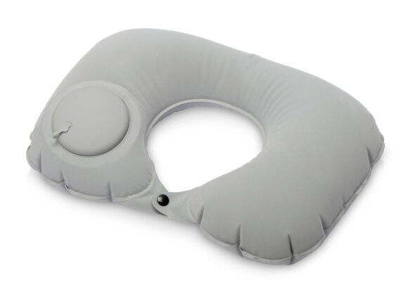 Подушка под шею с помпой Push, серый Подушка под шею с помпой Push, серый