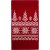 Шарф Elnik, красный с молочно-белым