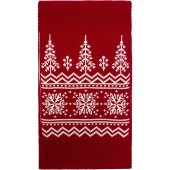 Шарф Elnik, красный с молочно-белым