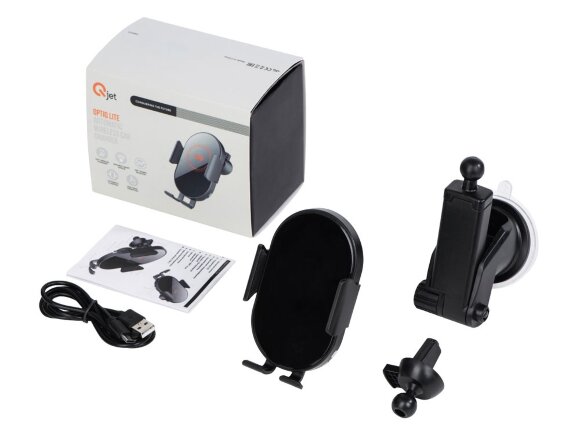 Автомобильное беспроводное зарядное устройство с датчиком OptIQ Lite, 15 Вт, черный Автомобильное беспроводное зарядное устройство с датчиком OptIQ Lite, 15 Вт, черный