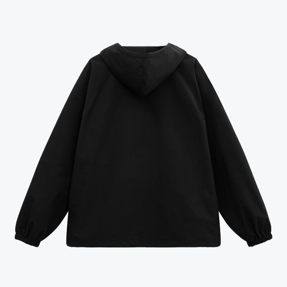 Ветровка (анорак) оверсайз унисекс RISSMAN, черная, размер M/L Ветровка (анорак) оверсайз унисекс RISSMAN, черная, размер M/L