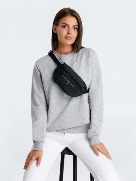 Поясная сумка «Юношеский минимализм», черная Поясная сумка «Юношеский минимализм», черная