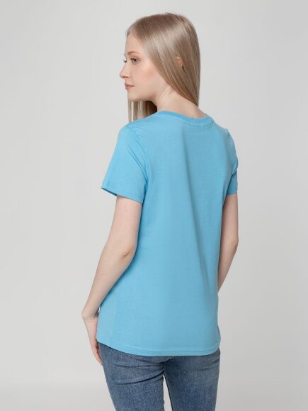 Футболка женская T-bolka Lady, голубая Футболка женская T-bolka Lady, голубая