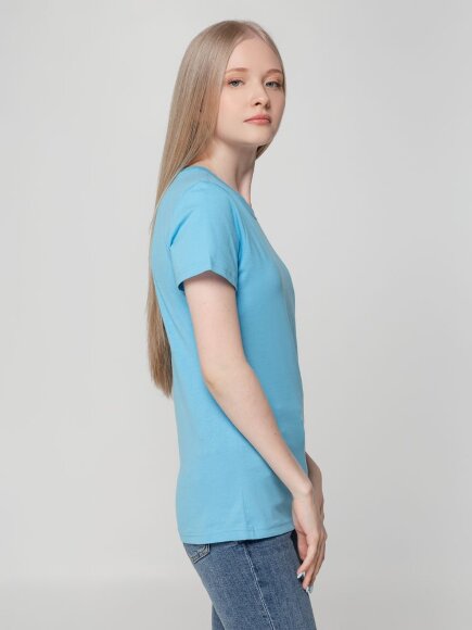 Футболка женская T-bolka Lady, голубая Футболка женская T-bolka Lady, голубая