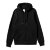 Толстовка на молнии с капюшоном унисекс King, черная