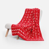 Плед Holidale, красный с молочным Плед Holidale, красный с молочным