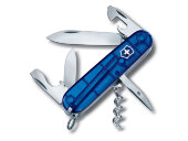 Нож перочинный VICTORINOX Spartan, 91 мм, 12 функций, полупрозрачный синий Нож перочинный VICTORINOX Spartan, 91 мм, 12 функций, полупрозрачный синий
