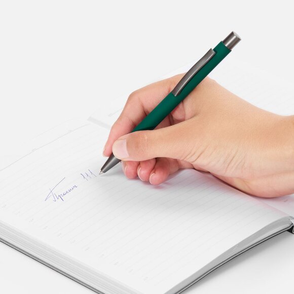 Ручка шариковая Atento Soft Touch, зеленая Ручка шариковая Atento Soft Touch, зеленая