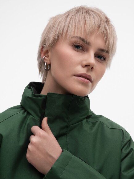 Куртка на стеганой подкладке Robyn, темно-зеленая Куртка на стеганой подкладке Robyn, темно-зеленая