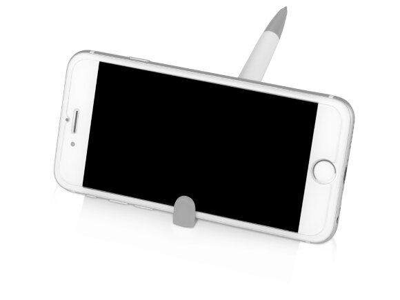 Ручка-подставка Кипер, белый/серый