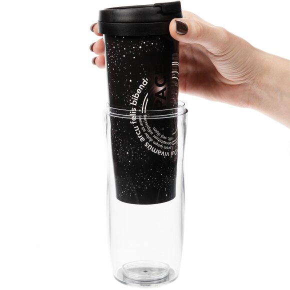 Термостакан Poster, с черной крышкой Термостакан Poster, с черной крышкой