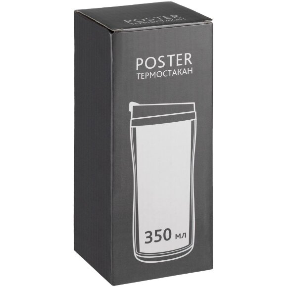 Термостакан Poster, с черной крышкой Термостакан Poster, с черной крышкой