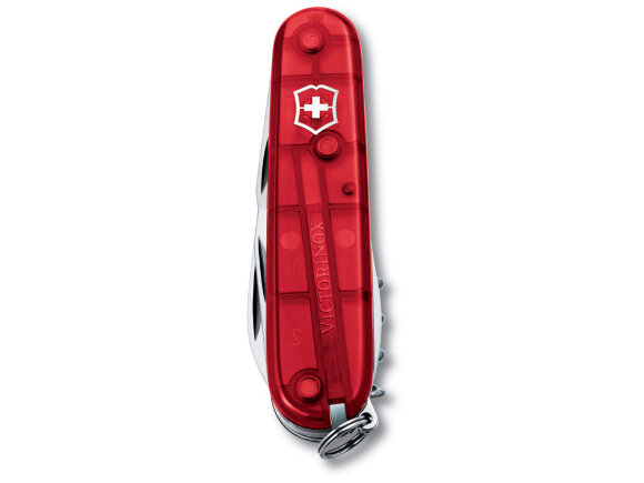 Нож перочинный VICTORINOX Spartan, 91 мм, 12 функций, полупрозрачный красный Нож перочинный VICTORINOX Spartan, 91 мм, 12 функций, полупрозрачный красный